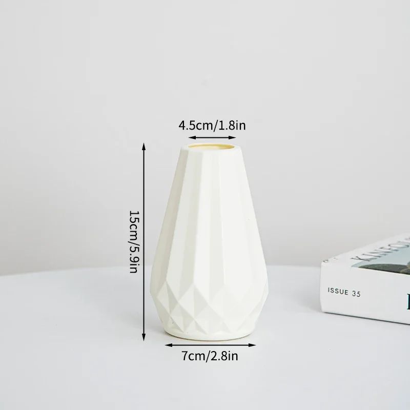 Plastic Flower Vase 15cm Modern Home Decor Wedding Table Bottle Ornament