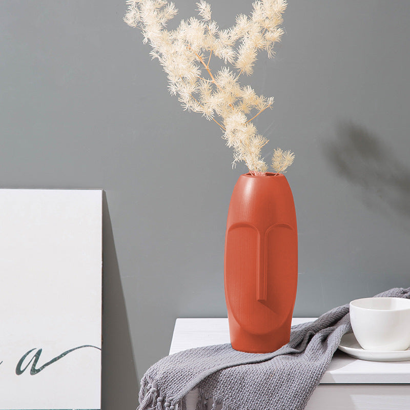 Plastic Imitation Glazed Vase Living Room Flower Arrangement Decoration