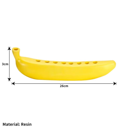 Banana Shape Menorah Resin 9-Candle Holder Hanukkah Chanukah Tabletop Decor
