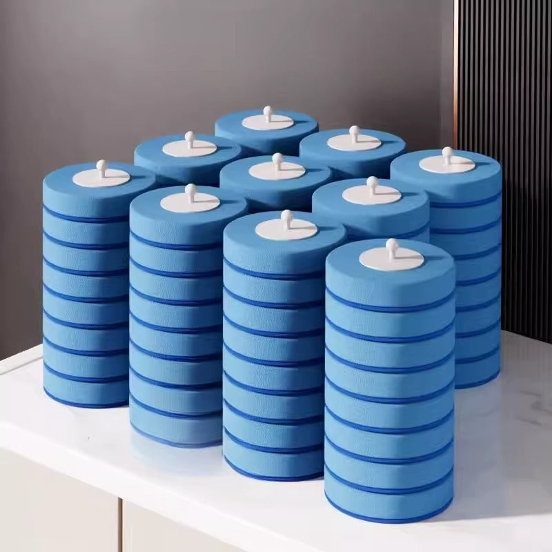 48 PCS Disposable Toilet Brush Refills Foam Cleaning Sponges Heads Bathroom Accessories