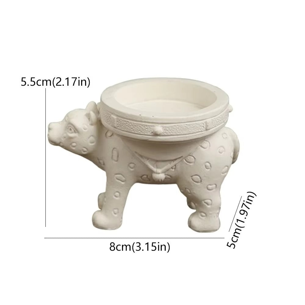 Cute Leopard Candlestick Animal Handmade Tea Light Candle Stand