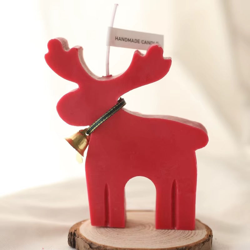 Creative Christmas Elk Red Deer Scented Candles Festive Party Decoration