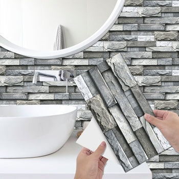 Marble Wall Stickers Home Decoration Self-adhesive Wallpaper, Kitchen Bathroom Backsplash PVC Removable Without Leaving Glue