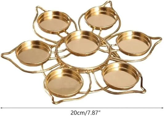 Lamp Holder, Gold Tea Lights Pillar Candle Holder, Flower Candle Holder, Lotus Shape Floating Flower Tea Light Holder, Candle Handcrafted For Home Decor