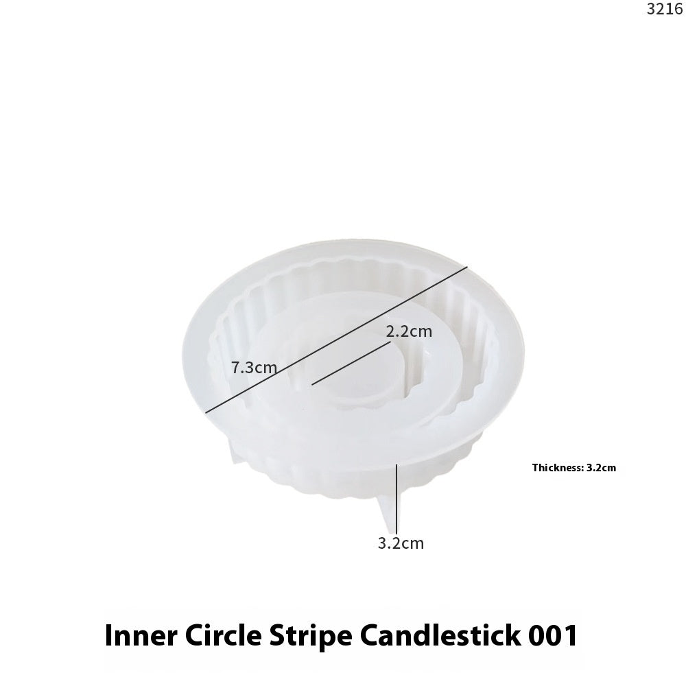 Striped Candle Holder Aroma Candle Holder Silicone Mold