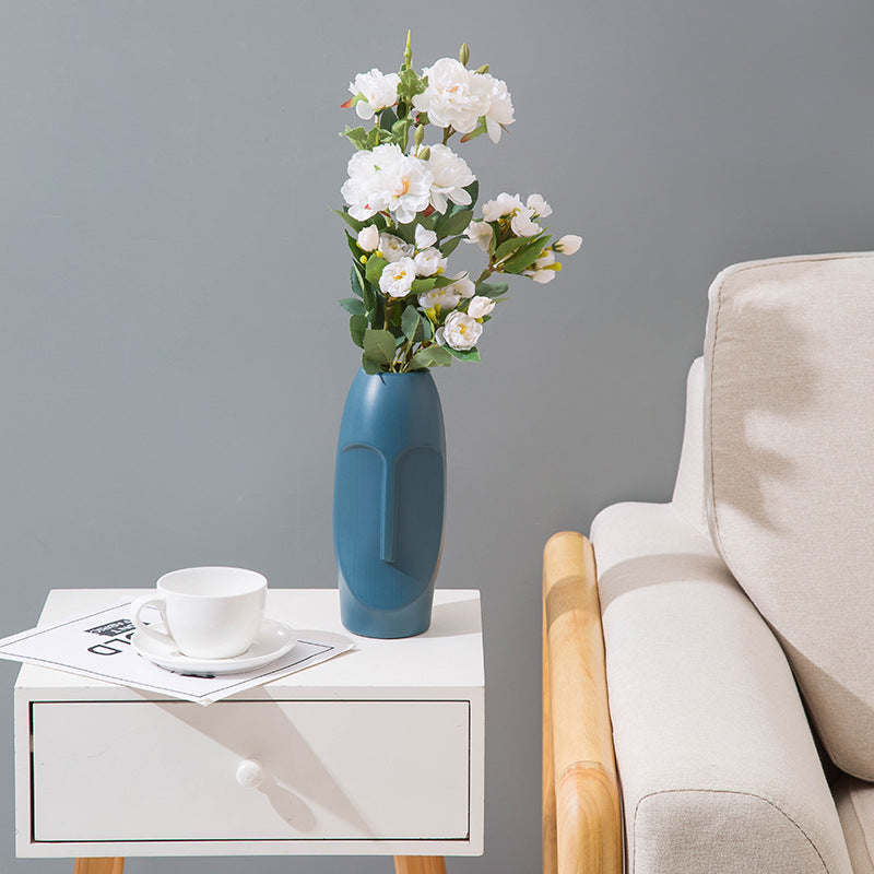 Plastic Imitation Glazed Vase Living Room Flower Arrangement Decoration