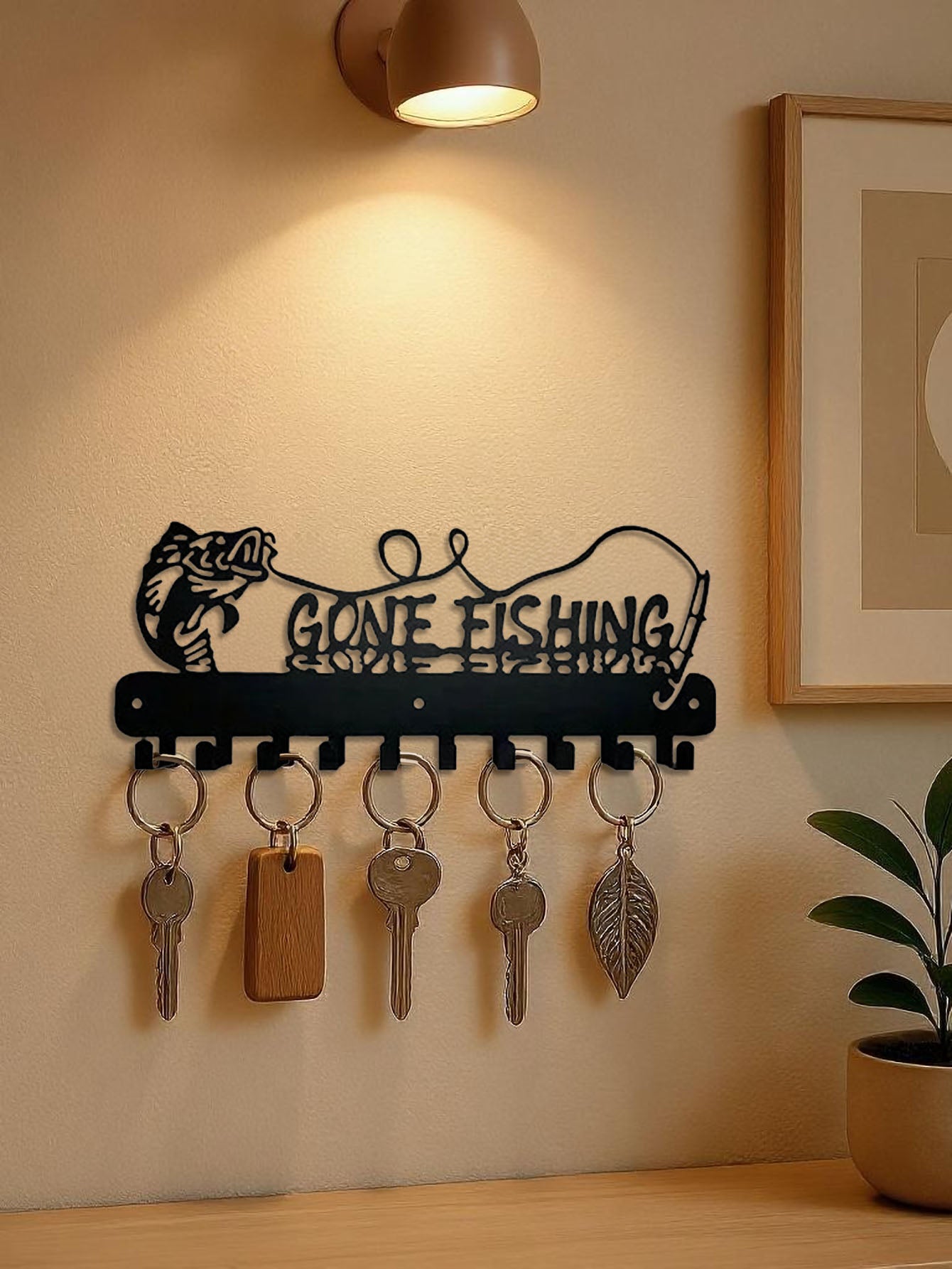 Black Metal Wall Hook Decor, Suitable For Organization, Tidy And Chic Space