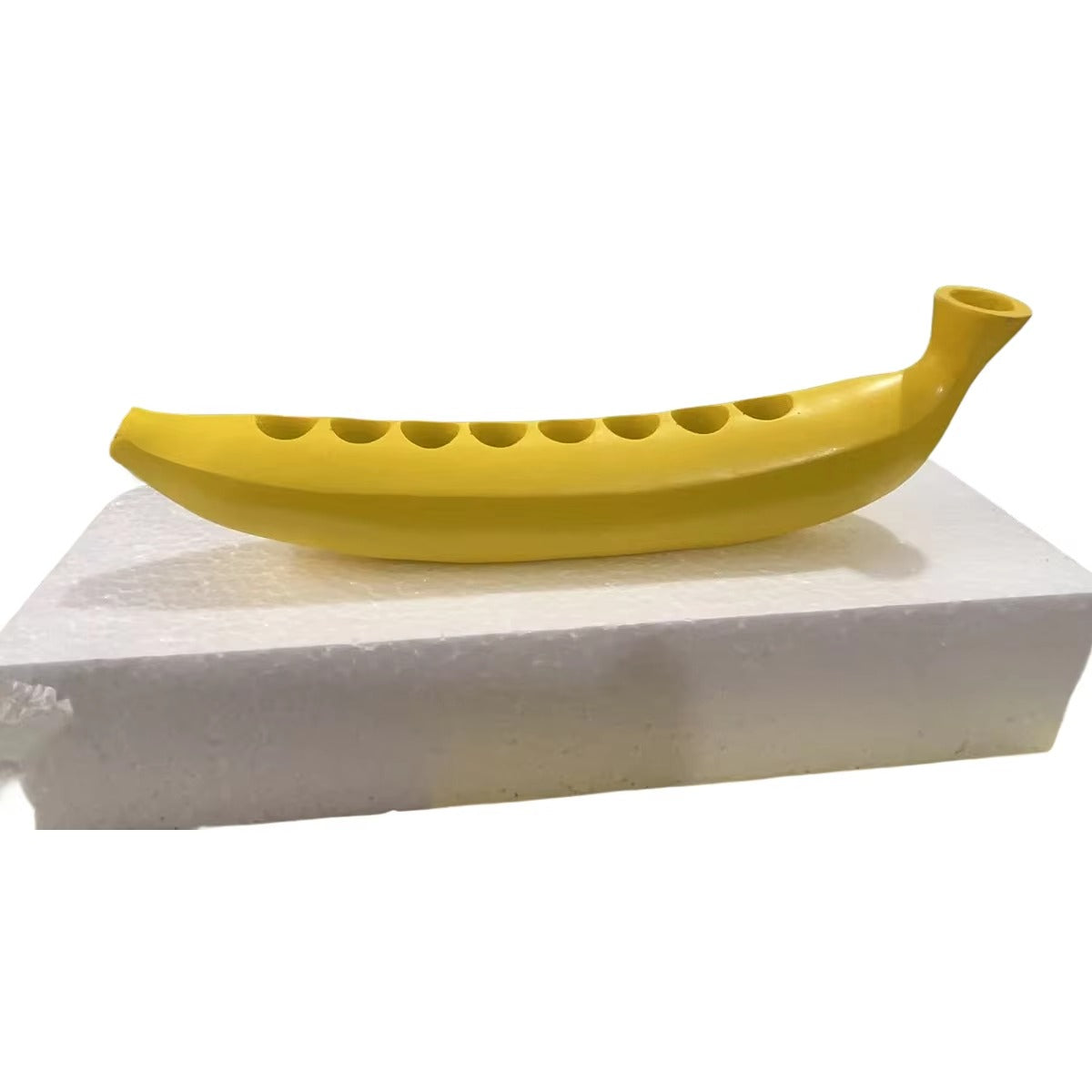 Banana Shape Menorah Resin 9-Candle Holder Hanukkah Chanukah Tabletop Decor