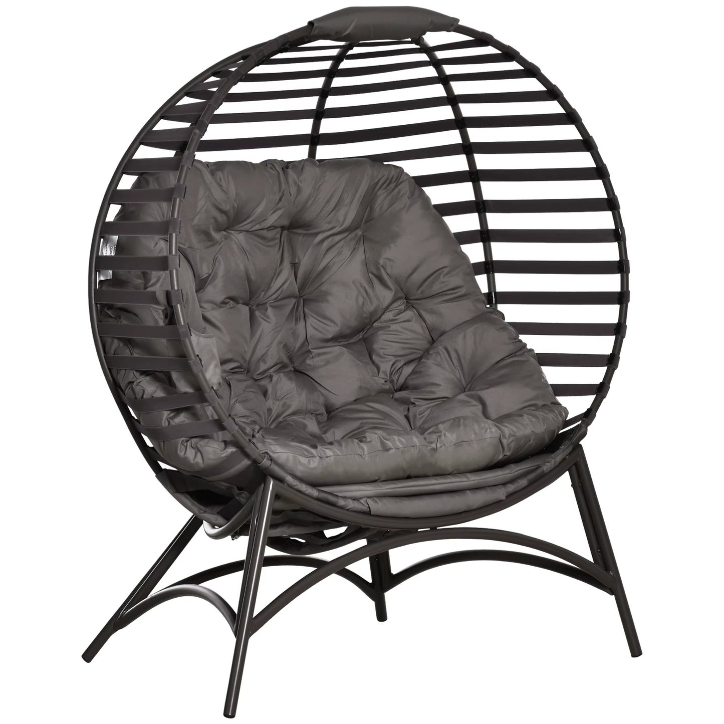 Hanging Egg Chair with Cushion & Side Pocket Indoor Outdoor Garden Basket Seat