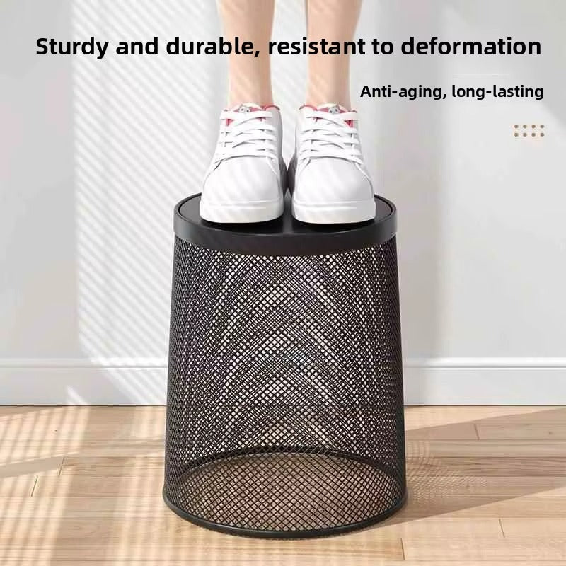 Thinned Wire Paper Basket Large Capacity Anti-Rust Home Office Bedroom Cleaning