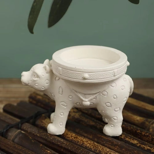 Cute Leopard  Candlestick Animal Handmade Tea Light Candle Stand